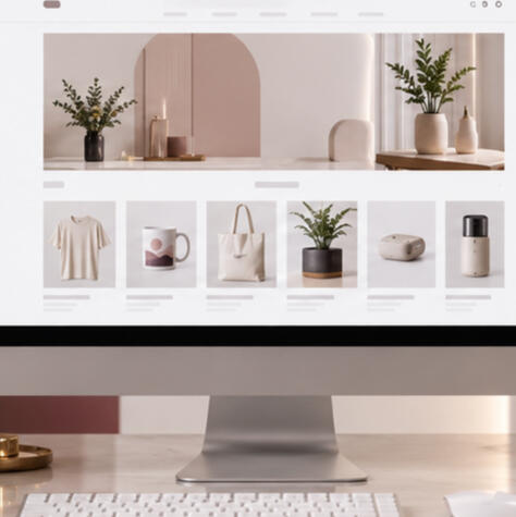 Launch your ecommerce business — done for you Balanced ecommerce storefront featuring Print-on-Demand products and curated Dropshipping products